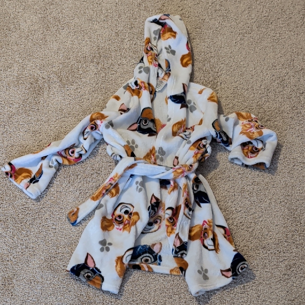 Paw Patrol Kids Bathrobe Size 8 White Marshall Chase Sky Fleece Robe